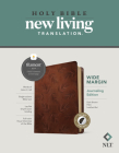 NLT Wide Margin Bible, Filament-Enabled Edition (Red Letter, Leatherlike, Dark Brown Palm, Indexed) By Tyndale (Created by) Cover Image