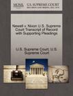 Newell V. Nixon U.S. Supreme Court Transcript of Record with Supporting Pleadings By U. S. Supreme Court (Created by) Cover Image