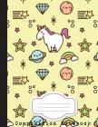 Composition Notebook: Unicorn Notebook - College Wide Ruled - School Notebook, 110 Pages, 8.5