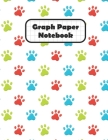 Graph Paper Notebook: Paw Print Grid Paper Quad Ruled 4 Squares Per Inch Large Graphing Paper 8.5