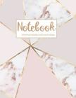 Notebook Pink Rose Marble with Gold Edition By Hiphipyay Press Cover Image
