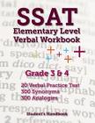 SSAT Elementary Level Verbal Workbook: Grade 3 and 4 -- 600 Practice Questions By Student's Handbook Cover Image