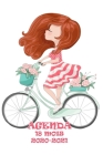 Agenda 18 Mois 2020-2021: Heureuse fille française à bicyclette classique - Janvier 2020 - juin 2021 - Planificateur - Calendrier quotidien de l Cover Image