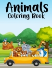 Animals Coloring Book: Elegant Design Animal Coloring Books for Boys, Girls, Men, & Women - Large 8.5x11 Inch 50 Unique Pictures Printable An By Bright Coloring Books Publishing Cover Image